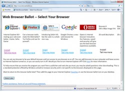 Schermo per la selezione del browser