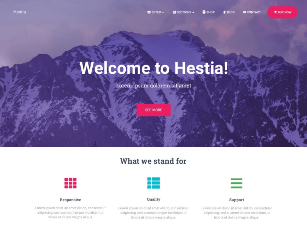 Hestia - Tema WordPress